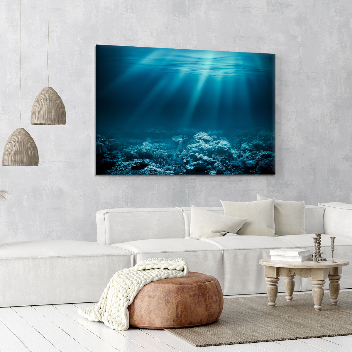 Ocean underwater with coral reef Canvas Print or Poster - Canvas Art Rocks - 6