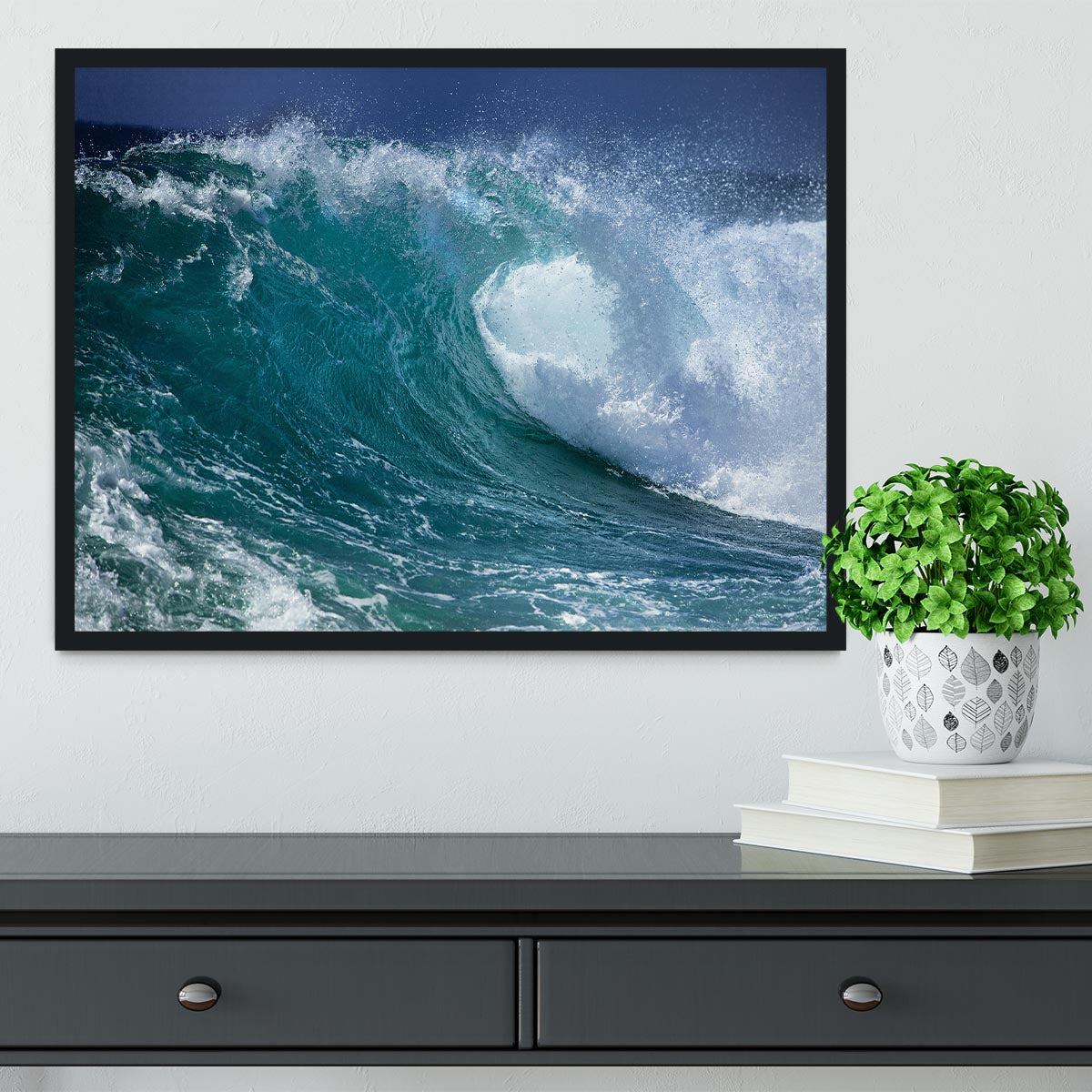 Ocean wave Framed Print - Canvas Art Rocks - 2