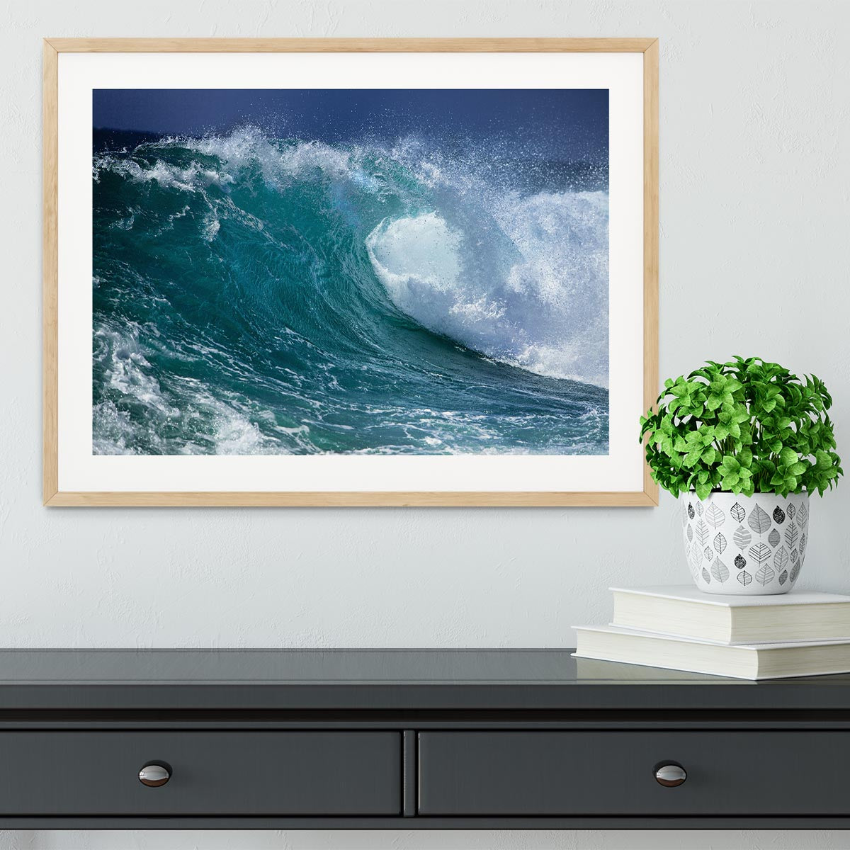 Ocean wave Framed Print - Canvas Art Rocks - 3