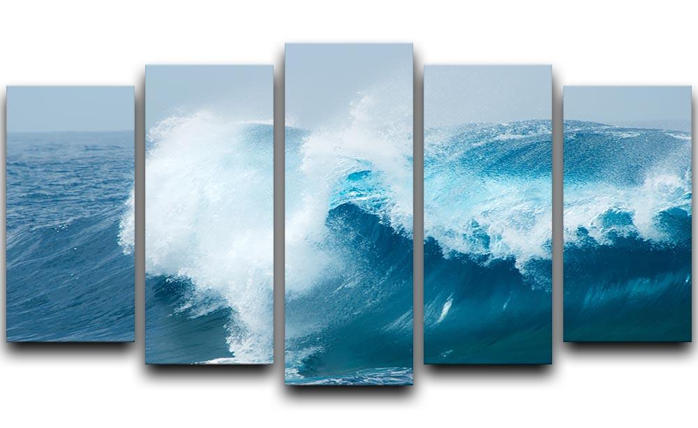 Ocean waves breaking natural 5 Split Panel Canvas  - Canvas Art Rocks - 1