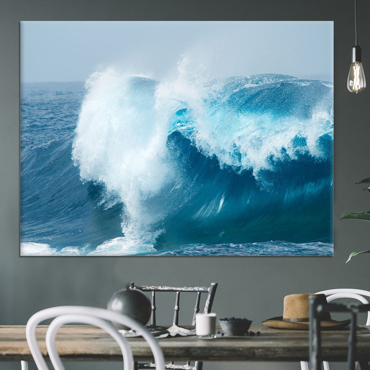 Ocean waves breaking natural Canvas Print or Poster - Canvas Art Rocks - 3