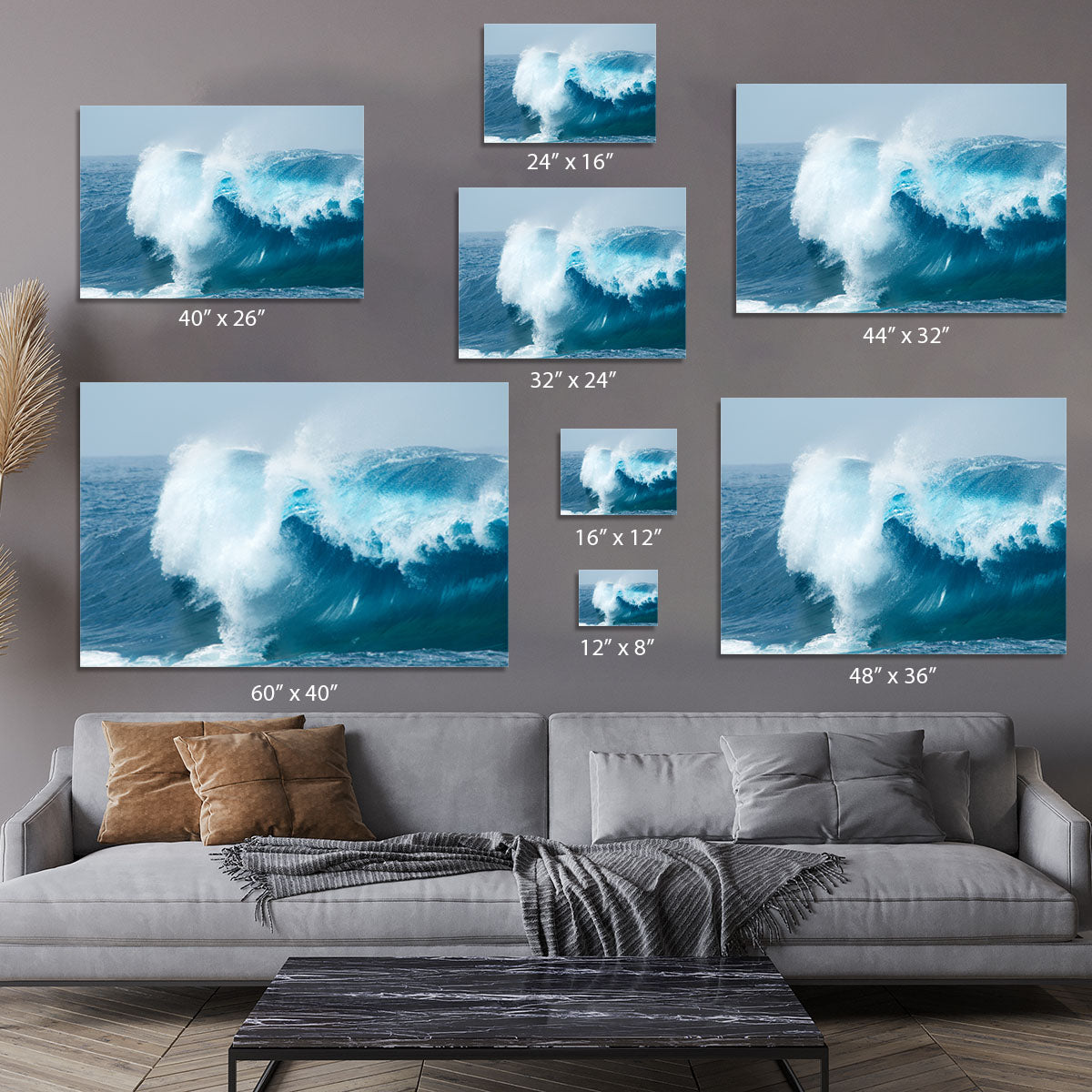 Ocean waves breaking natural Canvas Print or Poster - Canvas Art Rocks - 7