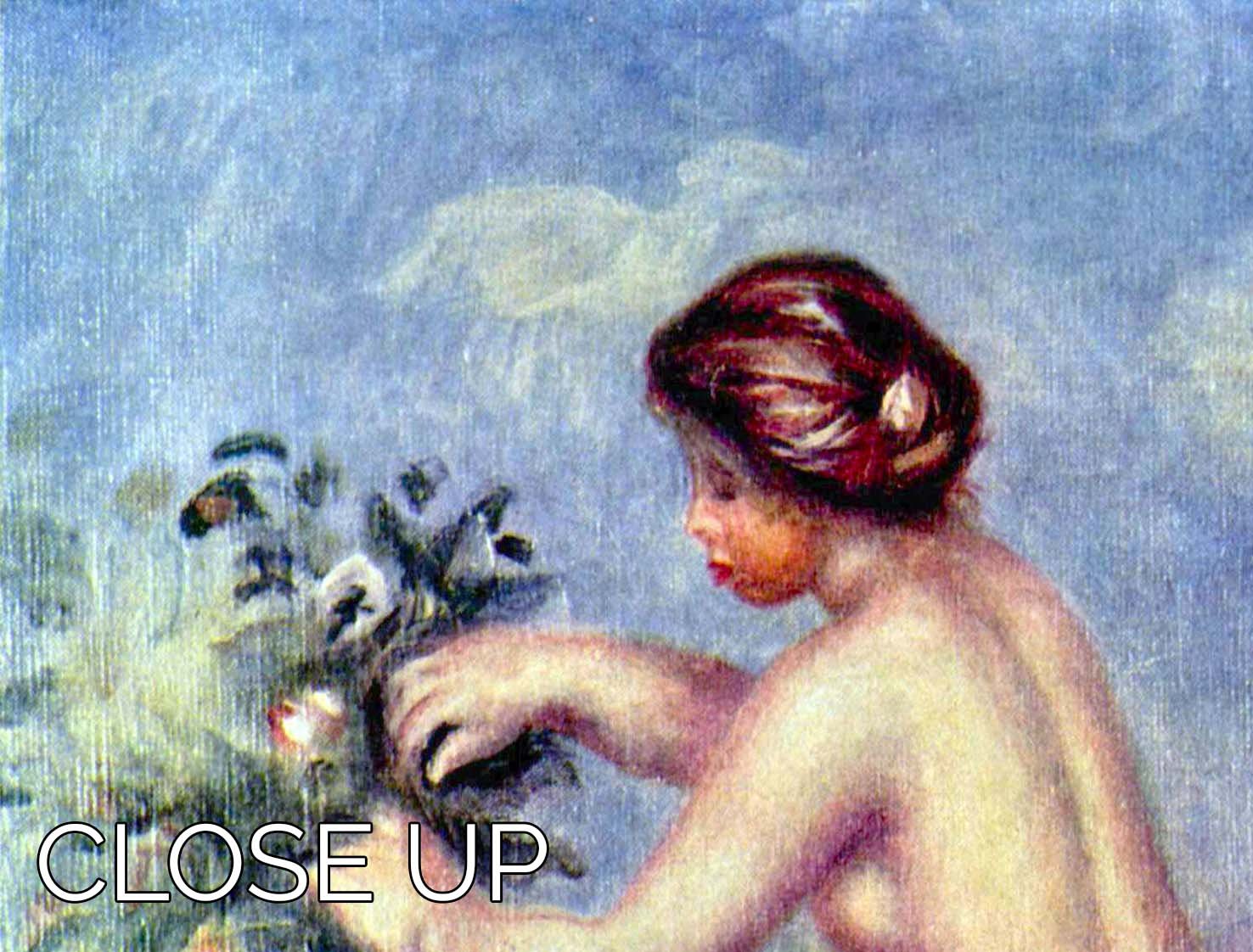 Ode to flower after Anakreon by Renoir 3 Split Panel Canvas Print - Canvas Art Rocks - 3