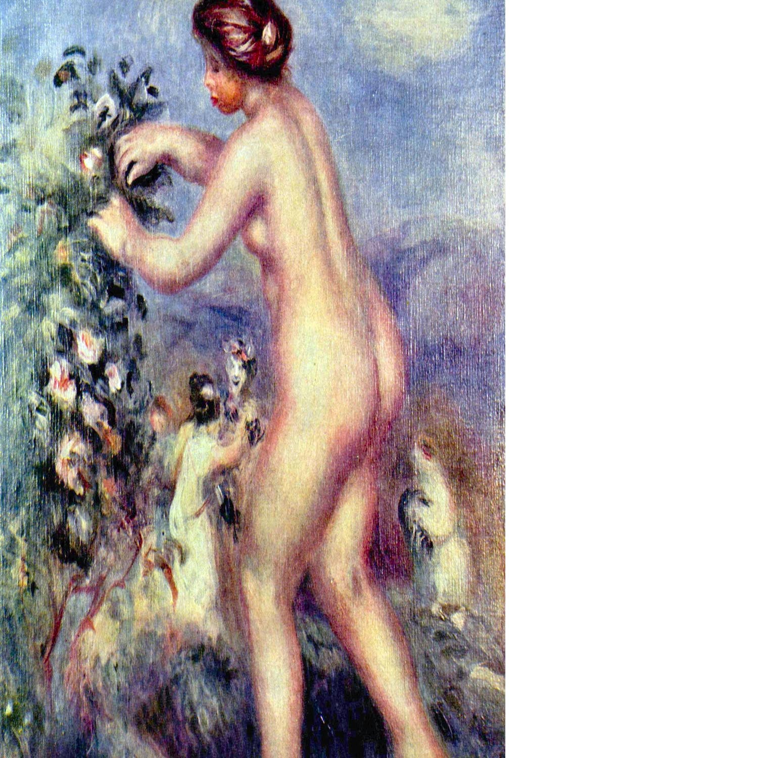 Ode to flower after Anakreon by Renoir Floating Framed Canvas