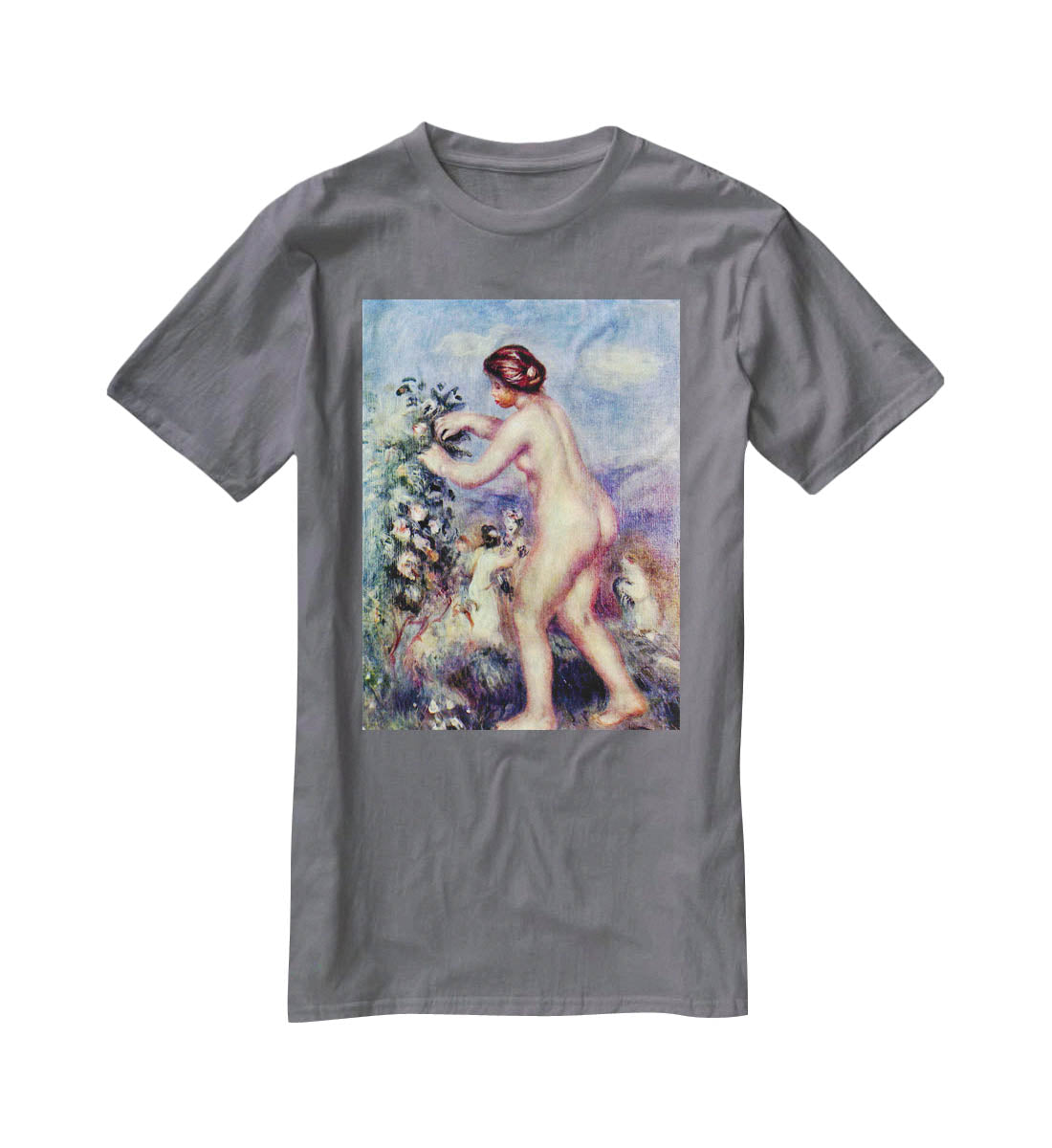 Ode to flower after Anakreon by Renoir T-Shirt - Canvas Art Rocks - 3