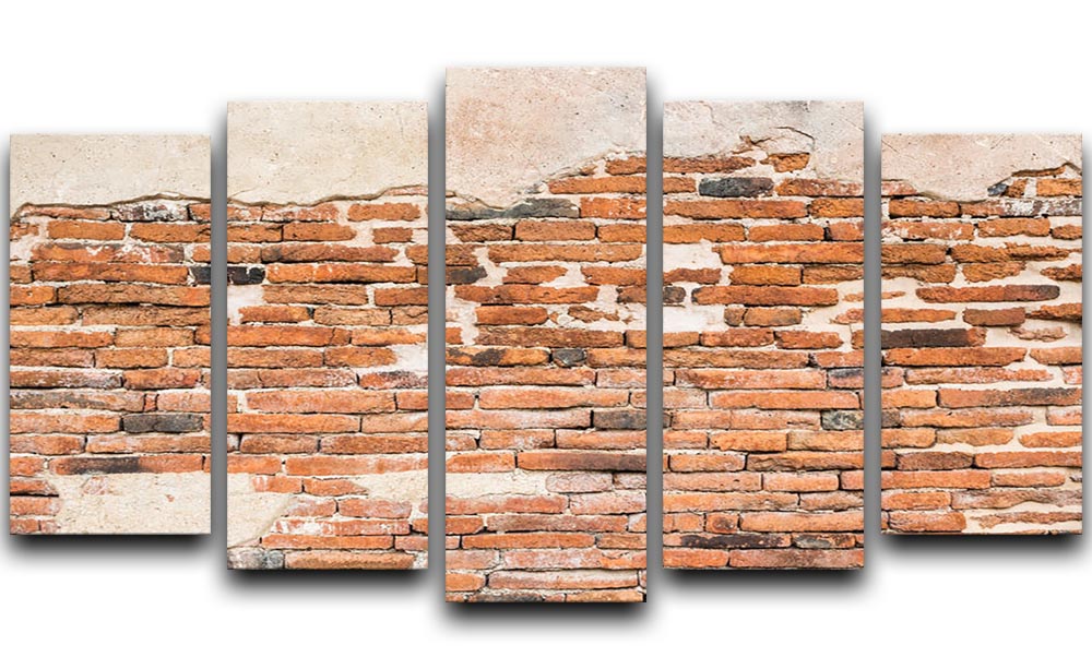Old brick wall texture 5 Split Panel Canvas - Canvas Art Rocks - 1