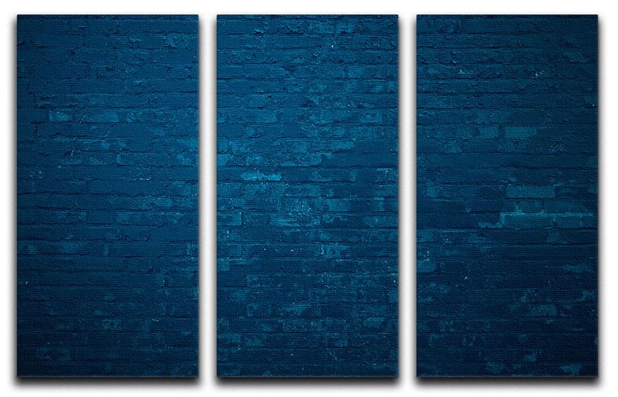 Old dark blue 3 Split Panel Canvas Print - Canvas Art Rocks - 1