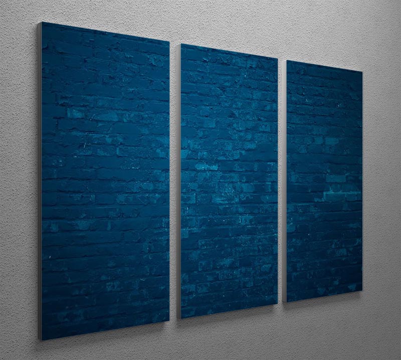 Old dark blue 3 Split Panel Canvas Print - Canvas Art Rocks - 2