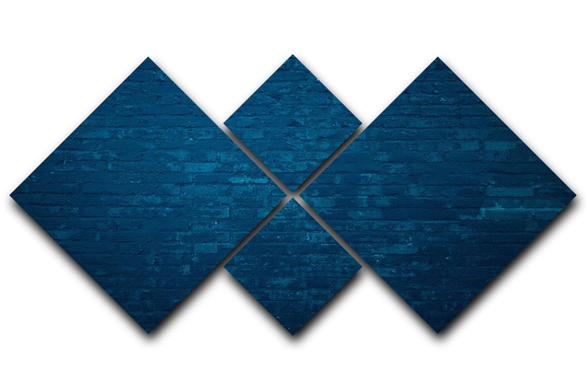 Old dark blue 4 Square Multi Panel Canvas - Canvas Art Rocks - 1