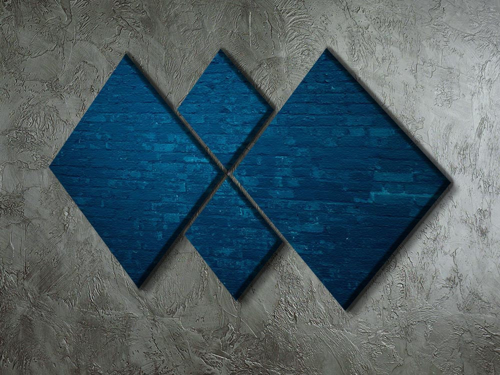 Old dark blue 4 Square Multi Panel Canvas - Canvas Art Rocks - 2