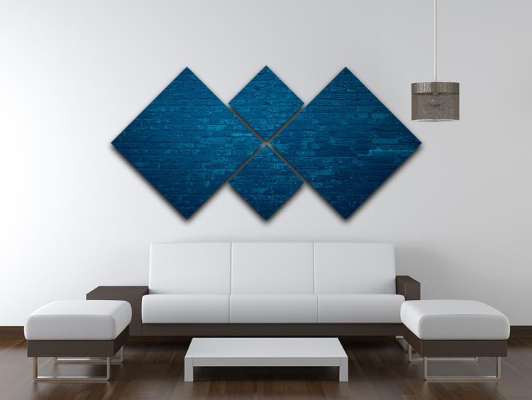 Old dark blue 4 Square Multi Panel Canvas - Canvas Art Rocks - 3