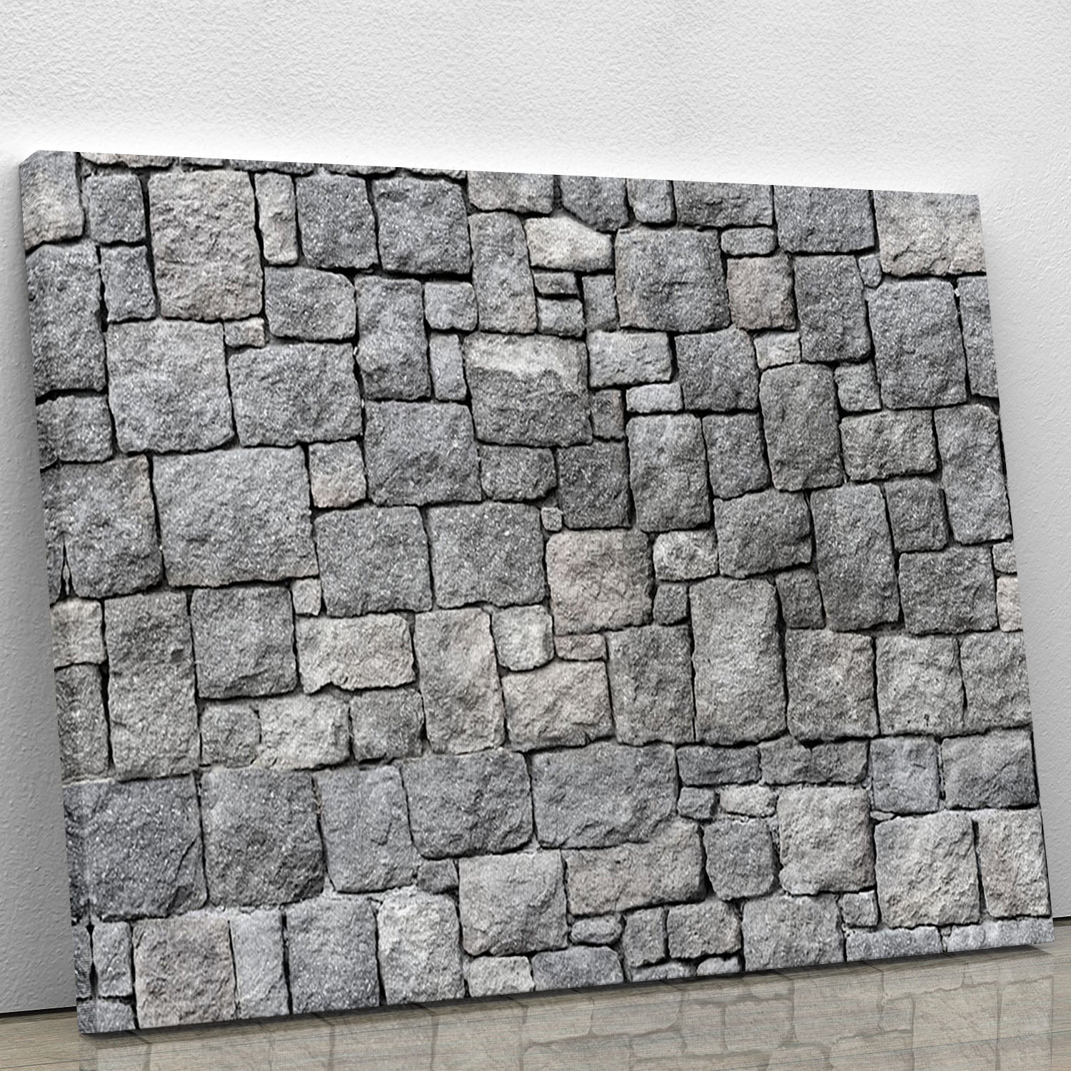 Old gray stone wall Canvas Print or Poster - Canvas Art Rocks - 1