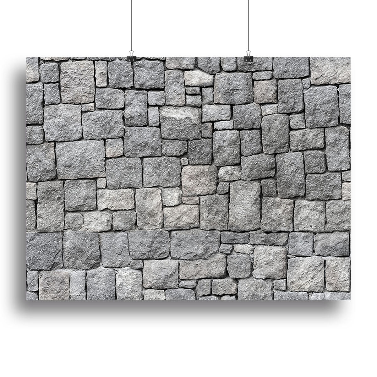 Old gray stone wall Canvas Print or Poster - Canvas Art Rocks - 2