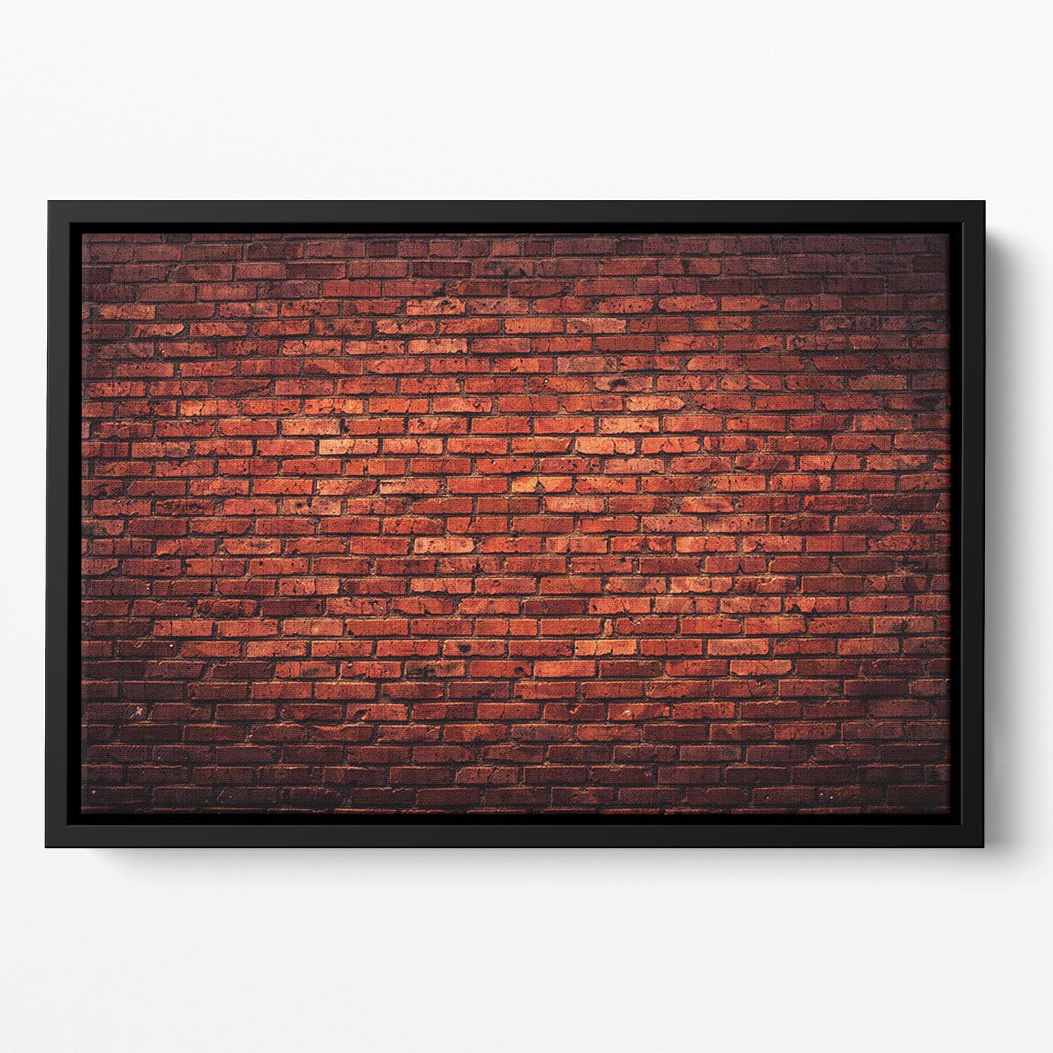 Old grunge brick Floating Framed Canvas - Canvas Art Rocks - 2