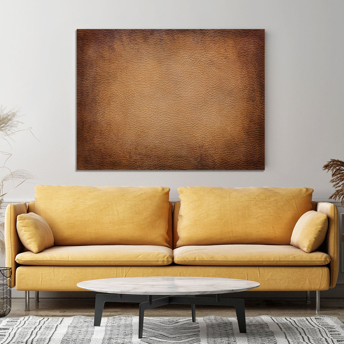 Old vintage brown leather Canvas Print or Poster - Canvas Art Rocks - 4