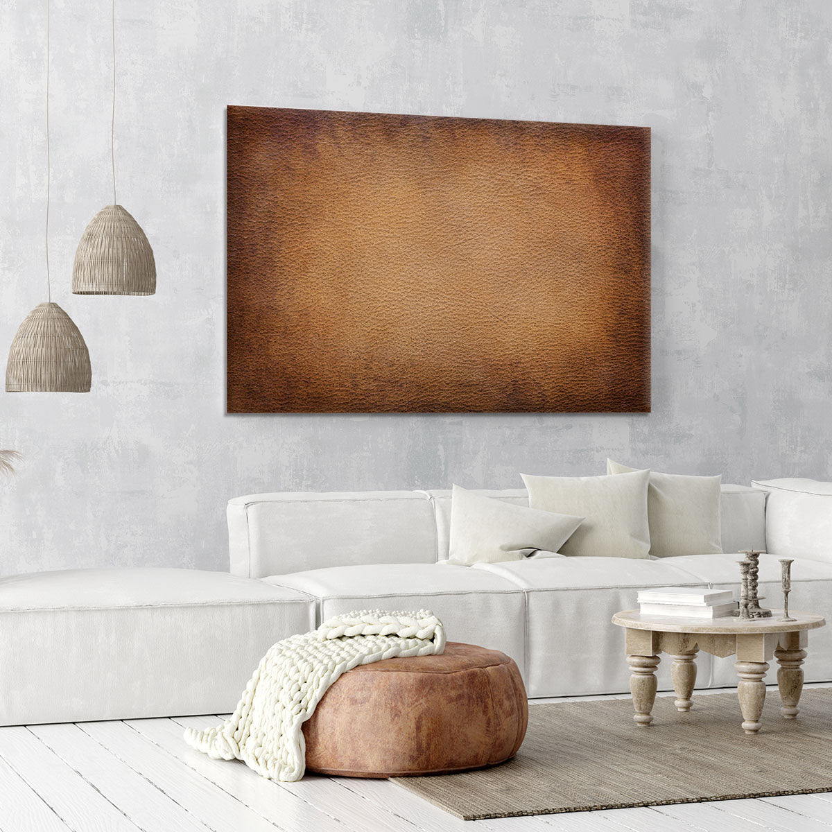 Old vintage brown leather Canvas Print or Poster - Canvas Art Rocks - 6