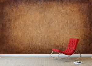 Old vintage brown leather Wall Mural Wallpaper - Canvas Art Rocks - 2