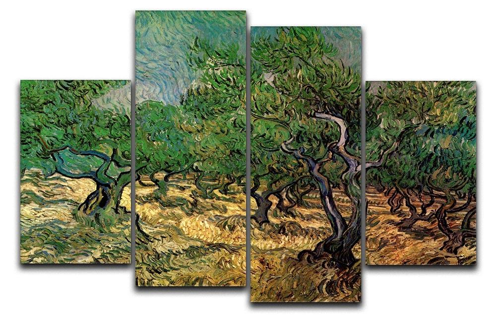 Olive Grove 2 by Van Gogh 4 Split Panel Canvas  - Canvas Art Rocks - 1