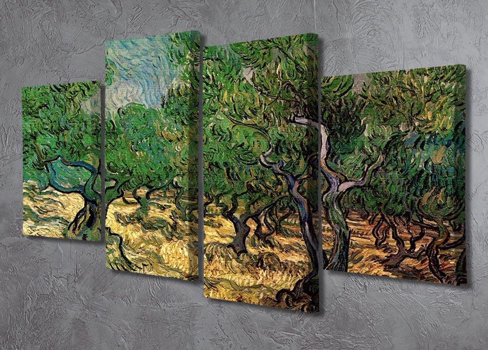 Olive Grove 2 by Van Gogh 4 Split Panel Canvas - Canvas Art Rocks - 2