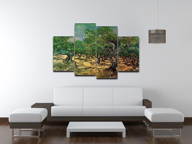 Olive Grove 2 by Van Gogh 4 Split Panel Canvas - Canvas Art Rocks - 3