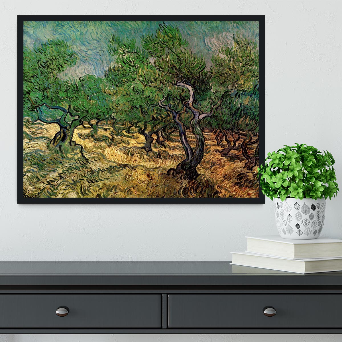 Olive Grove 2 by Van Gogh Framed Print - Canvas Art Rocks - 2