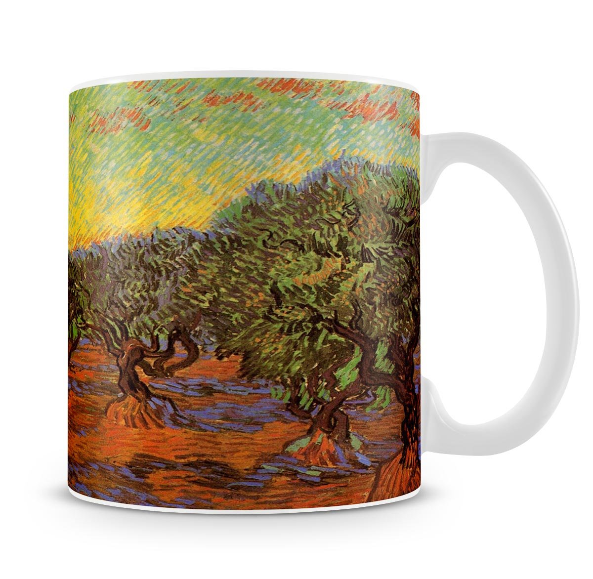 Olive Grove Orange Sky by Van Gogh Mug - Canvas Art Rocks - 4