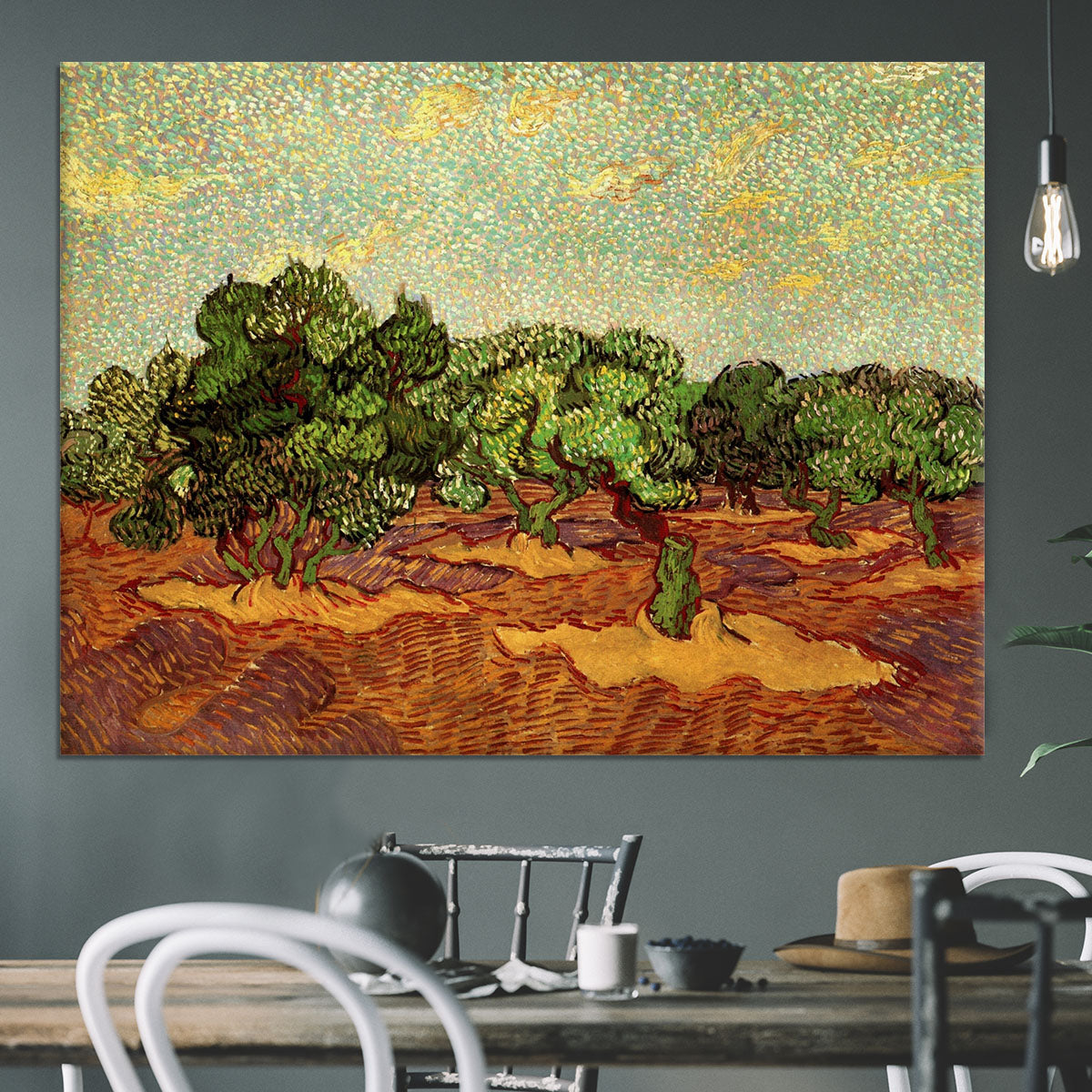 Olive Grove Pale Blue Sky by Van Gogh Canvas Print or Poster - Canvas Art Rocks - 3