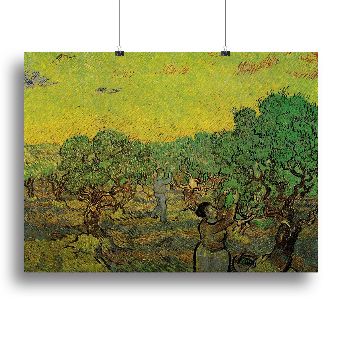 Olive Grove with Picking Figures by Van Gogh Canvas Print or Poster - Canvas Art Rocks - 2