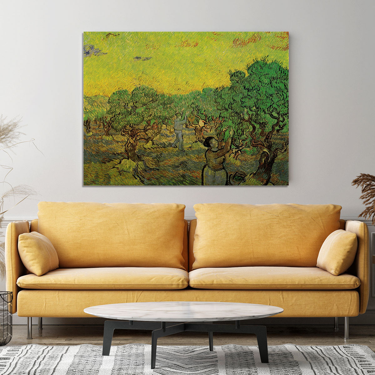 Olive Grove with Picking Figures by Van Gogh Canvas Print or Poster - Canvas Art Rocks - 4