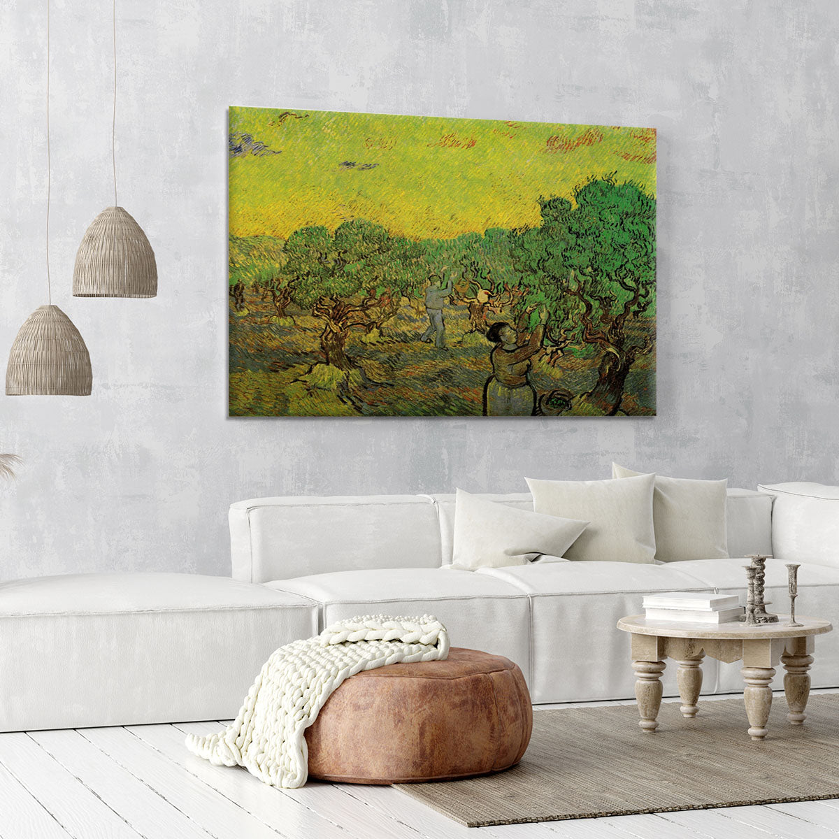Olive Grove with Picking Figures by Van Gogh Canvas Print or Poster - Canvas Art Rocks - 6