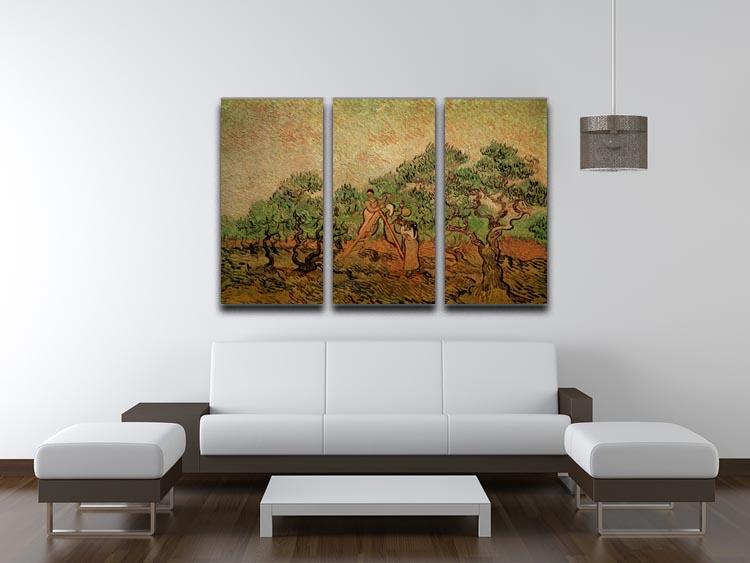 Olive Picking by Van Gogh 3 Split Panel Canvas Print - Canvas Art Rocks - 4