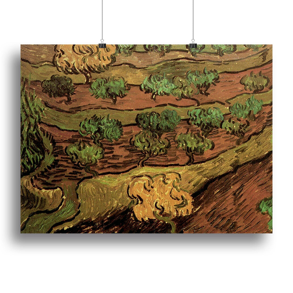 Olive Trees against a Slope of a Hill by Van Gogh Canvas Print or Poster - Canvas Art Rocks - 2