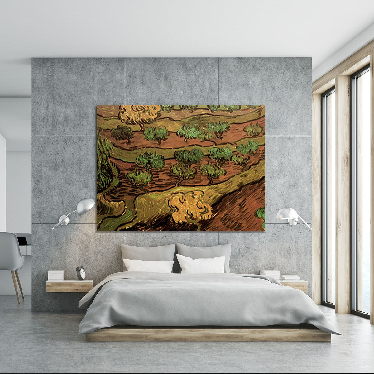 Olive Trees against a Slope of a Hill by Van Gogh Canvas Print or Poster - Canvas Art Rocks - 5