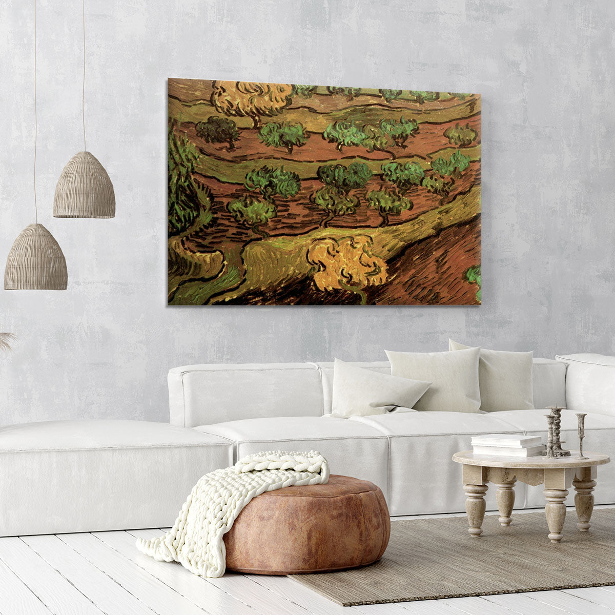 Olive Trees against a Slope of a Hill by Van Gogh Canvas Print or Poster - Canvas Art Rocks - 6