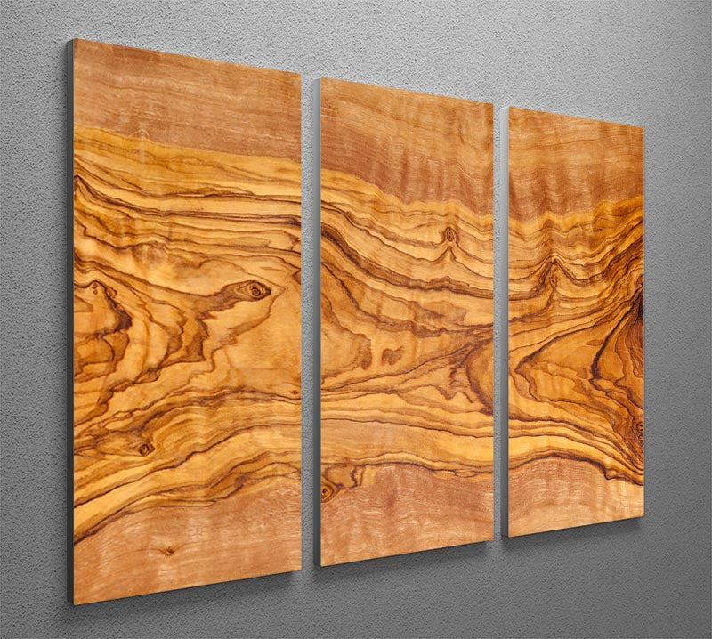 Olive tree wood slice 3 Split Panel Canvas Print - Canvas Art Rocks - 2