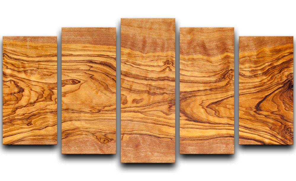Olive tree wood slice 5 Split Panel Canvas - Canvas Art Rocks - 1