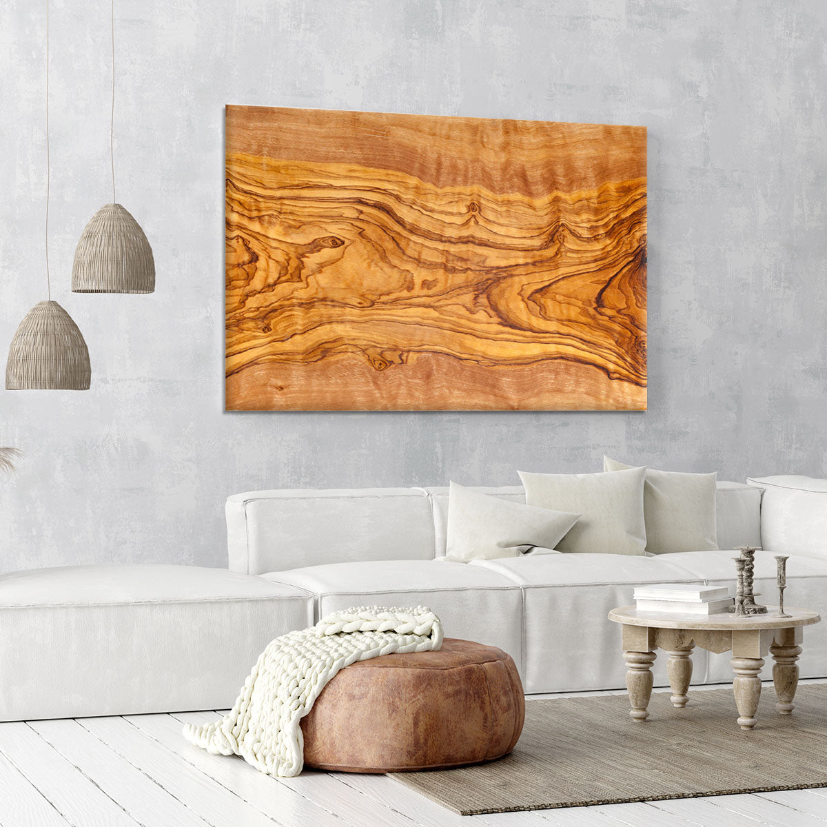 Olive tree wood slice Canvas Print or Poster - Canvas Art Rocks - 6