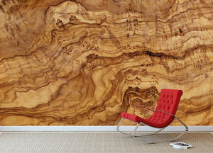 Olive wood board Wall Mural Wallpaper - Canvas Art Rocks - 2