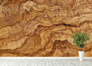 Olive wood board Wall Mural Wallpaper - Canvas Art Rocks - 4