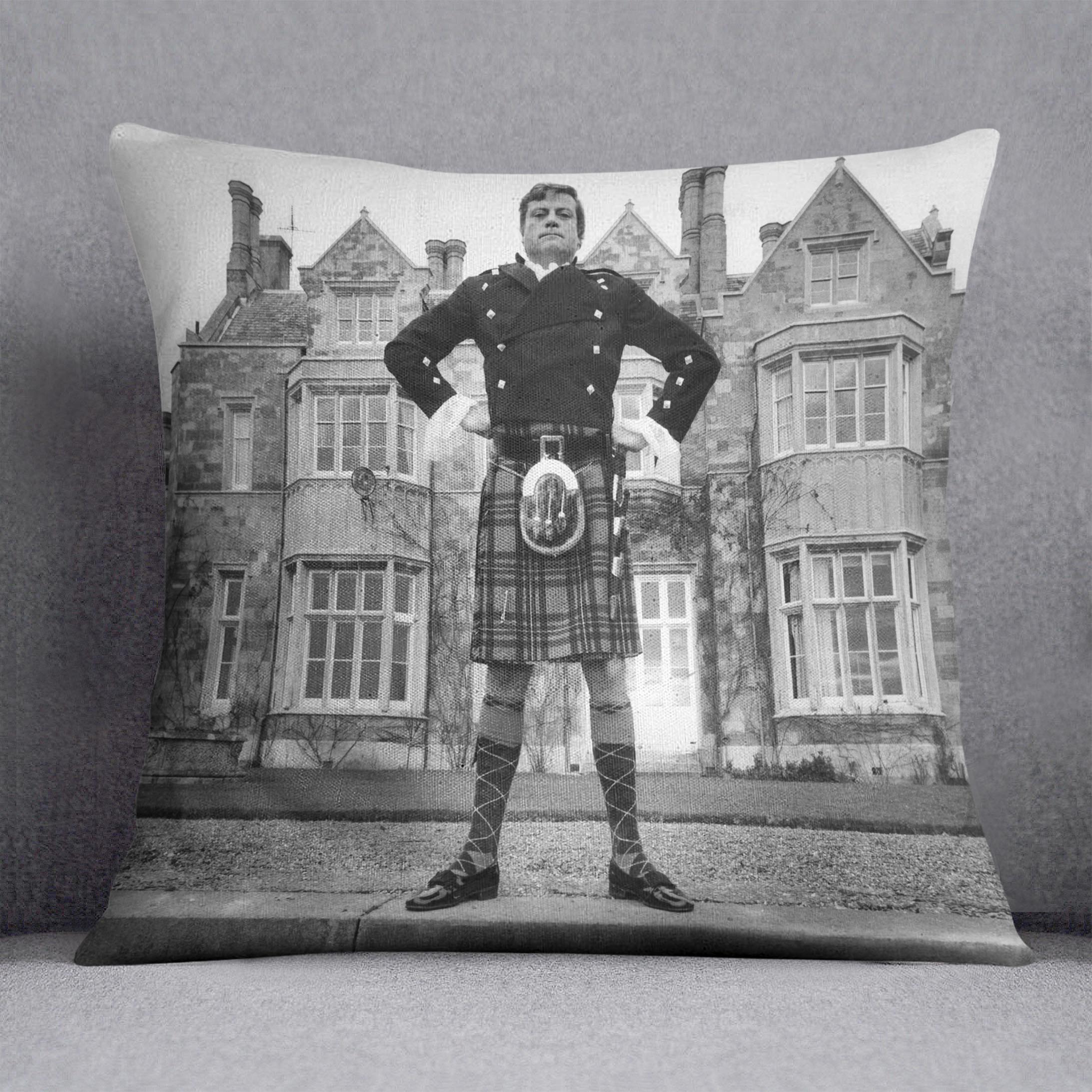 Oliver Reed in a kilt Cushion