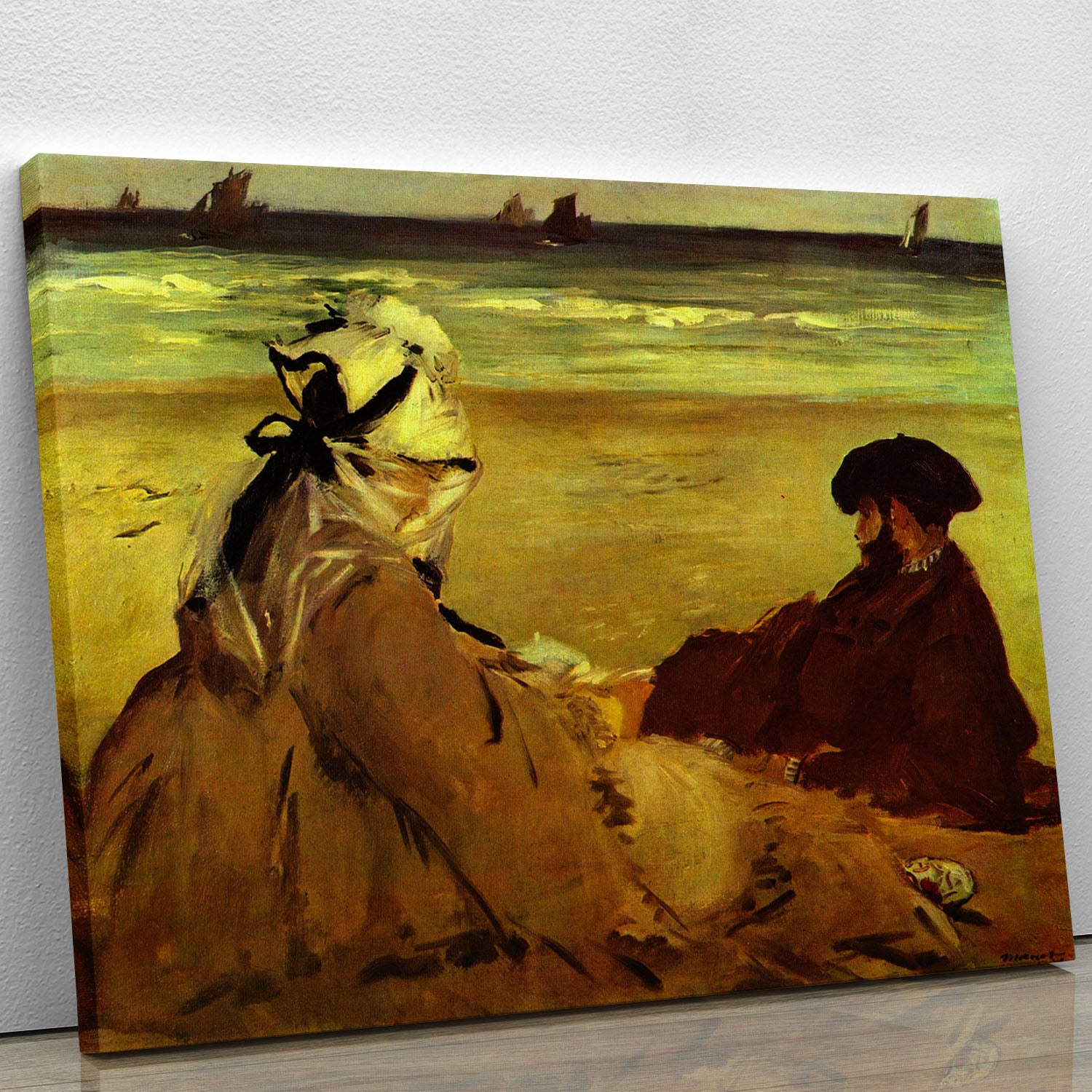 On the beach by Edouard Manet Canvas Print or Poster - Canvas Art Rocks - 1