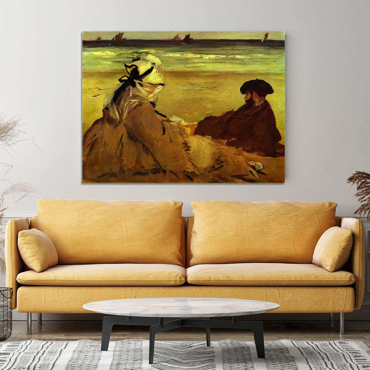 On the beach by Edouard Manet Canvas Print or Poster - Canvas Art Rocks - 4