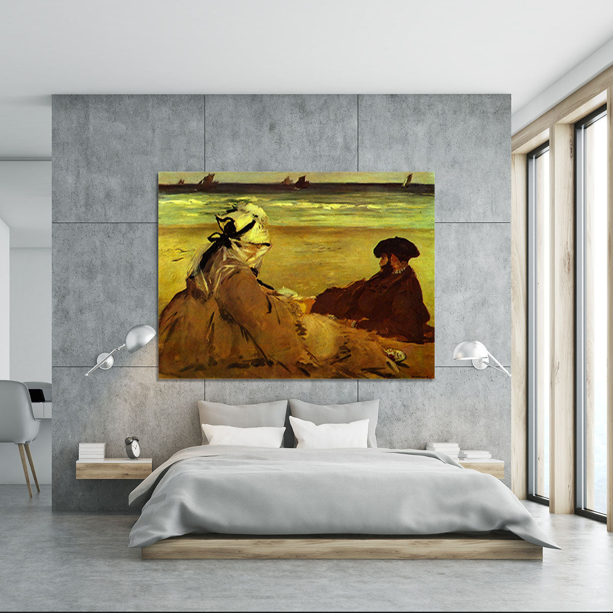 On the beach by Edouard Manet Canvas Print or Poster - Canvas Art Rocks - 5
