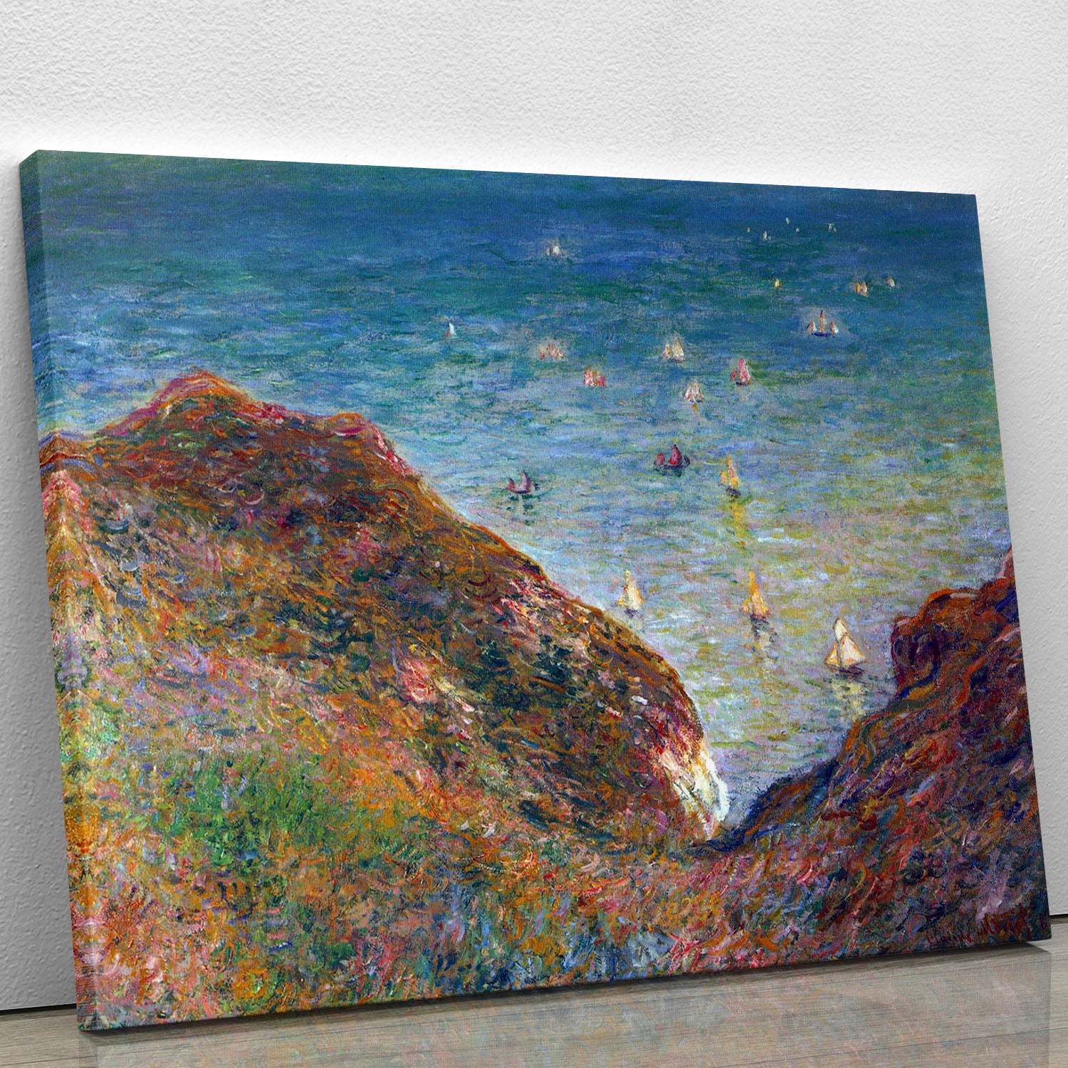 On the cliffs of Pour Ville Fine weather by Monet Canvas Print or Poster - Canvas Art Rocks - 1