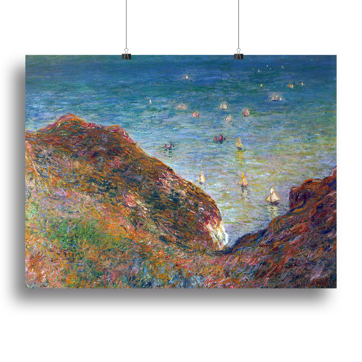 On the cliffs of Pour Ville Fine weather by Monet Canvas Print or Poster - Canvas Art Rocks - 2