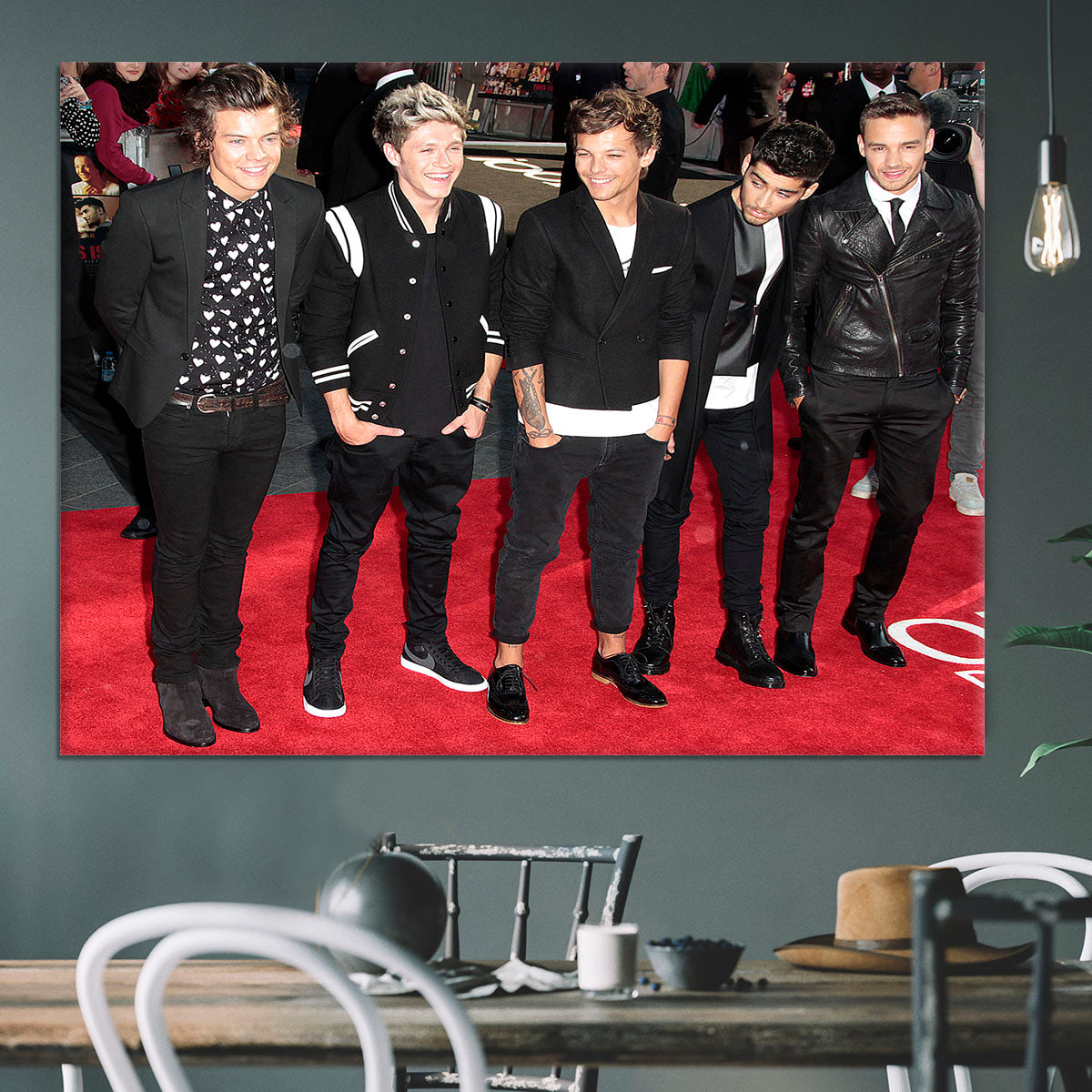 One Direction on the red carpet Canvas Print or Poster - Canvas Art Rocks - 3