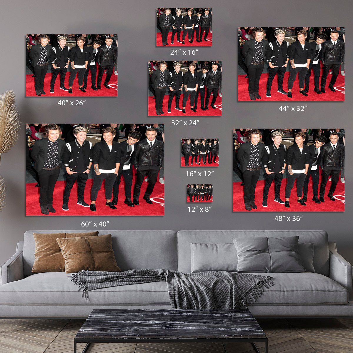 One Direction on the red carpet Canvas Print or Poster - Canvas Art Rocks - 7