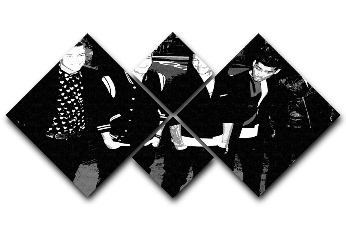 One Direction on the red carpet Pop Art 4 Square Multi Panel Canvas  - Canvas Art Rocks - 1