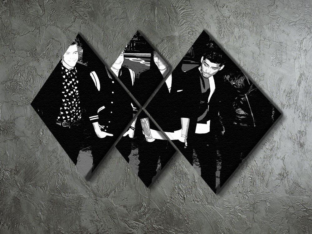 One Direction on the red carpet Pop Art 4 Square Multi Panel Canvas - Canvas Art Rocks - 2
