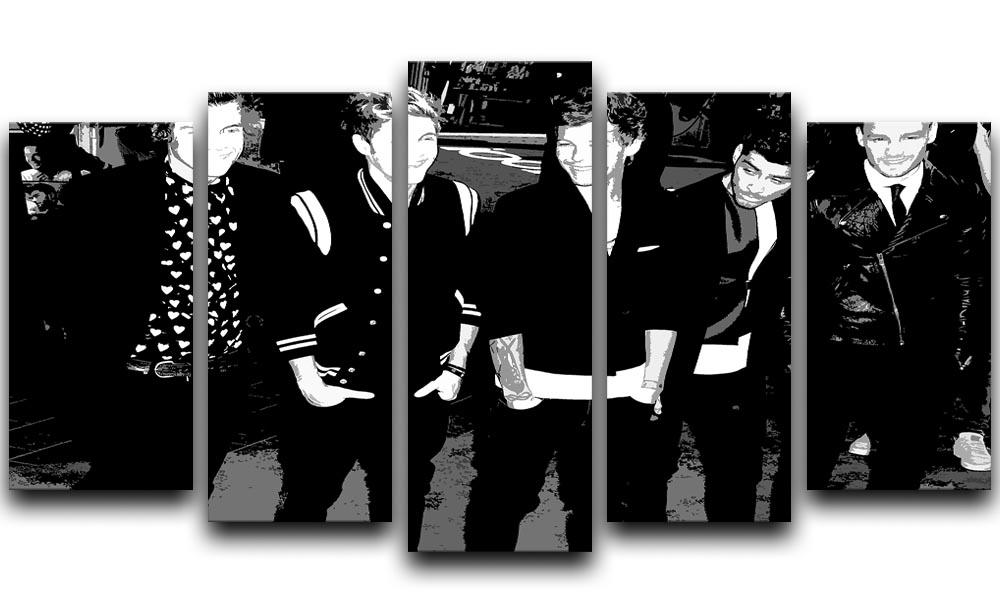 One Direction on the red carpet Pop Art 5 Split Panel Canvas  - Canvas Art Rocks - 1